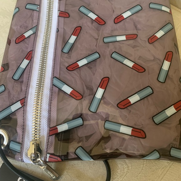 Circus by Sam Edelman Lipstick Motif Purse Bag Wristlet Makeup Case NWT - Picture 5 of 7